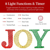 Best Choice Products 32" Lighted JOY Yard Decoration, 3-Piece Set, 150 Warm White LEDs
