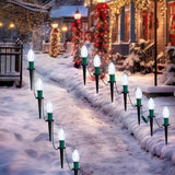 24 Ct C9 LED  Bulbs Warm White Christmas Walkway Lights, 30.75 ft