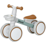 Qaba Toddler Balance Bike with Silent Wheels & Removable Basket, No-Pedal Ride-On