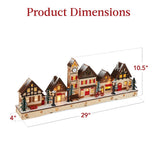 Best Choice Products Pre-Lit Wooden Christmas Village, 29" with 20 LEDs