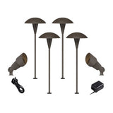 John Timberland Mushroom Bronze LED Landscape Lighting Set, 10-Piece
