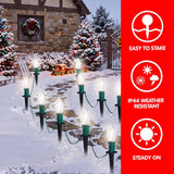 24 Ct C9 LED  Bulbs Warm White Christmas Walkway Lights, 30.75 ft