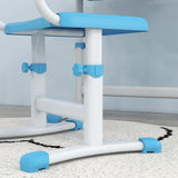 Qaba Kids Adjustable Study Desk & Chair Set with USB LED Lamp, Tilting Desktop & Storage Drawer