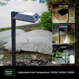 Home Zone Living Secure Linkable Solar Pathway Lights, 4-Pack, 300-Lumen Motion Sensor