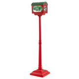 Costway 59" Musical Christmas Street Lamp, Sound-Activated Snow Globe with Detachable Mailbox Lantern