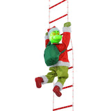 Mr. Christmas 10ft Outdoor Animated Rope Ladder Climbing Grinch with Lights, Music & Timer