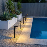 C Cattleya Solar LED Pathway Lights, 6-Pack, Adjustable Height up to 19.25", Black, 3000K Warm White