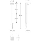 C Cattleya Solar LED Pathway Lights, 6-Pack, Adjustable Height up to 19.25", Black, 3000K Warm White