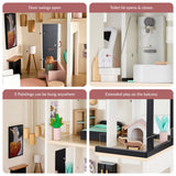 Best Choice Products 3-Story Wooden Dollhouse with 40 Furniture Pieces & Accessories