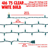 Joyfy 416 LED Christmas Icicle Lights, 78 Drops, 30.2ft Warm White with 8 Modes