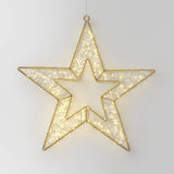 Wondershop 15" Champagne Hanging Star, 600 Warm White LEDs, Twinkling Indoor & Outdoor Christmas Décor
