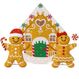 Best Choice Products 3-Piece Lighted Gingerbread Family & House, 4ft 2D Outdoor Christmas Décor with 185 LEDs