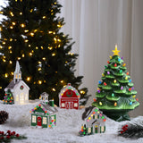 Mr. Christmas 8" Nostalgic Ceramic Village Church with LED Lights & 4-Hour Timer