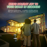 Bell + Howell Startastic Solar Laser Christmas Projector, Red & Green Star Shower, Remote Control