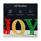 Best Choice Products 32" Lighted JOY Yard Decoration, 3-Piece Set, 150 Warm White LEDs
