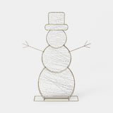 Wondershop 36" Champagne Metal Snowman, 750 Warm White LEDs, Twinkling Indoor & Outdoor Christmas Décor