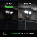 Home Zone Living Secure Twin-Head LED Motion Sensor Security Light, 3000 lm HALO Standby