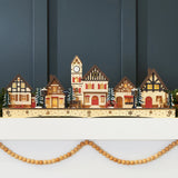 Best Choice Products Pre-Lit Wooden Christmas Village, 29" with 20 LEDs