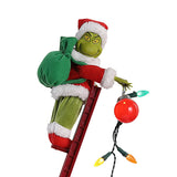 Mr. Christmas Grinch Animated Utility Sleigh with Max, Extendable Ladder & 15 Christmas Songs