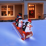 Mr. Christmas 38" Animated Outdoor Sledding Penguins with Chasing Lights & 6-Hour Timer