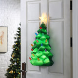 Mr. Christmas 24" Outdoor Lighted Blow Mold Christmas Tree with Star Topper & 6-Hour Timer