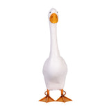 Evergreen Giddy the Goose White Metal Porch Statue, 21" Tall, Indoor & Outdoor Garden Décor