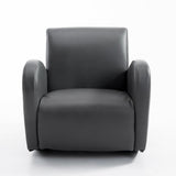 Qaba Kids Rocking Armchair with Side Storage Pockets, Gray PU Leather Upholstery