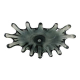 Agua Splash Abstract Sculpture with Clear Base, 13" Gray Resin Tabletop Décor