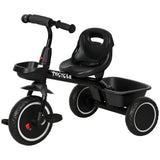 Qaba Toddler Tricycle with Adjustable Seat, Storage Basket & Safety Belt