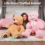 Best Choice Products 35" Giant Plush Teddy Bear, Brown with Bow Tie & Paw-Print Feet