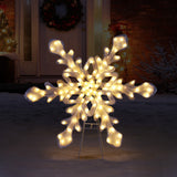 Mr. Christmas 35" Outdoor Twinkling LED Snowflake with Metal Easel & Ground Stakes