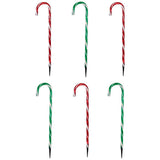 Northlight 28" Lighted Candy Cane Pathway Markers, Set of 6, Red & Green with 100 Lights