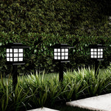 Nature Spring Solar LED Pathway Coach Lights, 6-Pack, Black, Cool White, 15"