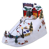 Mr. Christmas Winter Wonderland Alpine Slalom Animated Ski Slope, 15" Wide with LED Lights & 30 Songs