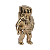 Sagebrook Home Ceramic Astronaut Sculpture, 11" Metallic Gold Space-Themed Tabletop Décor