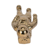 Sagebrook Home Ceramic Astronaut Sculpture, 11" Metallic Gold Space-Themed Tabletop Décor