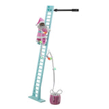Mr. Christmas 43" Pastel Super Climbing Santa with Pink Outfit, LED Lights & 15 Christmas Carols