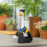 Evergreen Giddy the Goose White Metal Porch Statue, 21" Tall, Indoor & Outdoor Garden Décor