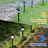 MAGGIFT Solar LED Pathway Lights, 12-Pack, Warm White Outdoor Garden Lights