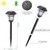 MAGGIFT Solar LED Pathway Lights, 12-Pack, Warm White Outdoor Garden Lights