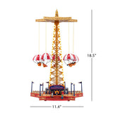 Mr. Christmas 90th Anniversary World’s Fair Animated Parachute Ride with 52 LEDs & 50 Songs