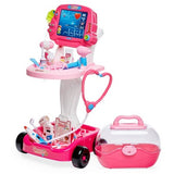Best Choice Products Kids Play Doctor Kit with Mobile Medical Cart, 17 Accessories & Carrying Case