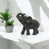 Sagebrook Home 7" Elephant Sculpture, Metallic Gold Polyresin Tabletop Figurine