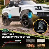 Qaba 12V Licensed Land Rover Defender Ride-On Car with Remote, Suspension & Music