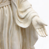 LuxenHome Virgin Mary Statue, 29.5" Ivory Blessed Mother Sculpture, Indoor & Outdoor Garden Décor
