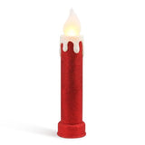 Mr. Christmas 24" Retro Blow Mold Candle with Flickering LED, Glitter Finish & 4-Hour Timer
