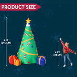Joyfy 8 ft Christmas Tree Inflatable with Projection Lights, Green Indoor & Outdoor Holiday Decoration