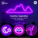 GE Cync Dynamic Effects 10ft Smart Neon Rope Light, Shapeable Full Color LED