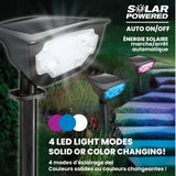 Bell + Howell Bionic Color Burst Solar LED Landscape Spotlights, 8-Pack, Color Changing