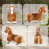 Qaba 6V Electric Ride-On Horse with Music, Foot Pedal & Washable Cover